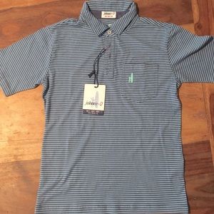 New with tags johnnie-o polo, Blue stripes, Youth size 8